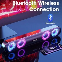사운드바 스피커 홈시어터 게이밍 PC 티비 가성비 블루투스 스피커 무선 스피커 스테레오 서브우퍼 pc 노트북 극장 tv 6d 서라운드 rgb light, 회색 스피커