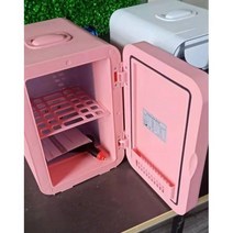 보관함 냉장고 화장품 8L 미니 메이크업 스킨 케어 휴대용 소형 유리 패널 Led 라이트 220V 따뜻한 홈 자동차 사용, 8L Square Pink_미국