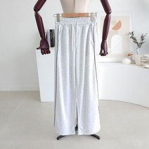 메이룸 삥줄팬츠 무지 밴딩 와이드 트레이닝바지