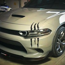 몬스터 로고 발톱자국 스크래치 차량용스티커 바이크 흠집스티커, 스크래치-M, 골드