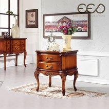 [이드가구] 프렌치 빈티지 엔틱가구 우드 엔틱 침실 거실 협탁 T1147, 단품