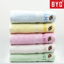 BYC 국산 타올 뉴로고 2호 세면타올 고급타올 목욕, 핑크