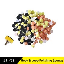 무선광택기 자동차광택기 30Pcs 1 인치 스폰지 연마 버핑 패드 키트 백업 손 도구 자동차 폴리 셔 왁 스 버, 블랙, 03 black