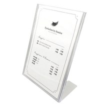[을지메뉴] 아크릴 L자형 A5 세로형 A5아크릴 테이블메뉴꽂이 스탠드꽂이 POP꽂이 POP, 10개, L자형 A5세로형