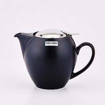 제로재팬 도자기 라운드 티포트 580ml 무광블랙 티팟 주전자 차포트 3인용 _ 22092786EA, 쿠팡 4번샵 본상품선택