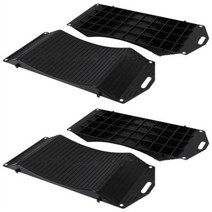 휠체어 경사로 2 Pair 타이어 보호기 Ramps 차량 보관 램프 세트 곡선 로우 프로파일 휴대용 자동차 AntiSlip RV 야외 액세서리, 2Pair Black