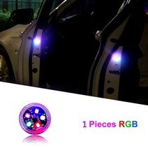 범용 led 자동차 개방 도어 안전 경고 충돌 방지 조명 자기 센서 스트로브 깜박임 경보 조명 주차 램프, RGB x 1개