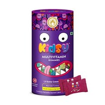 종합비타민 Mom & World Kidsy Vegetables Fruits Gummies for Kids Chewable Gummies No Gelatin Daily Nour, Multivitamin