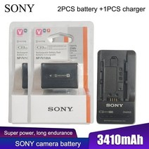 카메라배터리 3410mah np-fv100a 카메라 배터리 소니 fdr-ax33 fdr-ax40 fdr-ax45 fdr-ax53 fdr-ax60 hdr-pj675 + 충전기, 2pcs wth 충전기