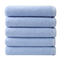 어메니티타올 데일리 30수 150g 호텔수건 세트, 5장, 블루