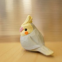 새 장식품 치유 새집 목각인형 수제 머리 선물 덴마크, 원목 새조각(그레이)