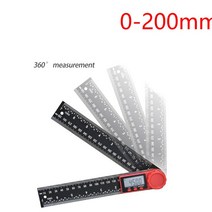 각끌기 디지털 각도 측정기 0200/300 눈금자 미터 경사계 게이지 파인더 스케일 도구, 07 0-200mm  ABS