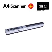 북스캐너 셀프북스캔 북스캐너 IScan-휴대용 A4 문서 스캐너 책 사무실 핸드헬드 모바일 JPG/PDF 900DPI, 06 White 32G SD Card