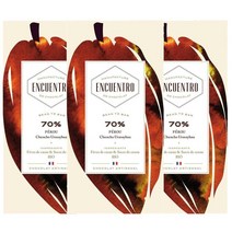 Encuentro Bean to bar Dark Chocolate Bar 엔쿠엔트로 프랑스 빈투바 70% 다크 초콜릿 바 75g 3팩