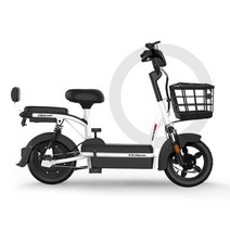 MONTHERIA 성인 전기 자전거 48V 가성비 배달 출퇴근 C398-57, 12A-여정40~50킬로미터, 흰색