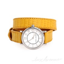 마크제이콥스 스틸 은장 여성시계 스트랩 두줄 밴드 워치 옐로우