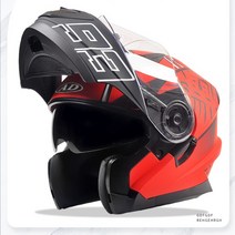 ANDA 오토바이 시스템 헬멧 남성 오픈풀페이스 배달 라이딩, 한 사이즈, 업그레이드블랙[HD윈드실드]