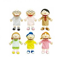 청양토이 구연동화 손인형 입벌어지는 손인형 통통이 구연 가족구성 6종세트