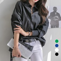 [나크21] (55~100) 비비드한 솔리드 롱 셔츠 NK21-T-8