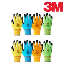 3M 3M장갑 컴포트그립 안전작업용반코팅장갑, 그린L, 1개