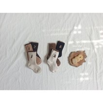 가을 겨울 무드 래빗 베어 자수 골지 양말(3ea 1set)