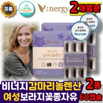 (365) 감마리놀렌산 보라지유 달맞이꽃종자 추출물 여성건강기능식품 비너지 휴럼 달맞이꽃종자유 보라지 꽃 효능, 60캡슐x2통, 2개