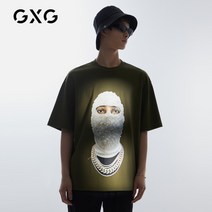 반팔티셔츠남자 GXG 남성의류 XLAB IHNOMUHNIT 연명 21 년 봄 여름 진주 안면보호마스크 2595465397