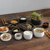 홈세트 사기그릇 온반 한국도자기 그릇세트 신혼부부 집들이선물 2인 4인, 옳음4인세트26P-블랙