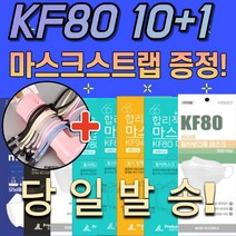 [덤+1매+스트랩증정] 국내생산 kf 80 대형 중형 소형 입체 3d 방역용 보건용 위생용 추천 국산 개별포장 마스크 10매 10장, 01. KF80 대형 화이트 10+1매