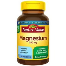 네이처 메이드 마그네슘 250mg 소프트젤 영양 지원을 위한 90개