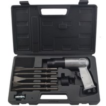 전동 밸브 에어 해머 공압 건 도구 세트 190mm 4 개 끌 헤비 듀티 충격 흡수 인체 공학적 그립, 한개옵션0