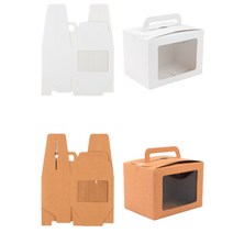 심플 사각 윈도우 단상자 에그 타르트 백일 떡 화과자 케이크 악세사리 팔찌 시계 비누 답례 기프트 쿠키 도넛 초콜릿 고급 포장 접이식 종이 케이스 박스, 대 - 화이트