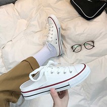 발편한 여성 봄캔버스 스니커즈 운동화 보세화 스타일