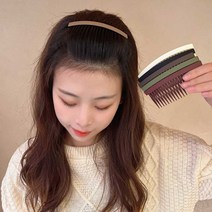 톡톡창고 일자 앞머리 빗핀 무광 헤어빗핀 여성 빗헤어핀 올림머리 빗살 빗삔 머리핀