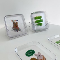 심플감성 미니 쟁반 캐릭터 트레이 레터링 트레이 간식, 동물(Yummy 4p+Happy 4p)