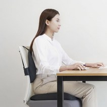 우리하루 큐어백 메모리폼 의자방석/공부방 사무실 나만의 편안한 의자 완성, 큐어백 의자방석 그레이