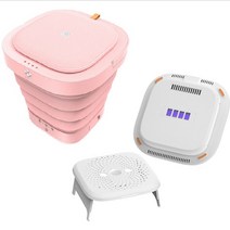 돈세는기계 110V Foldable 전기 옷 세탁기 여행 휴대용 UV 소독 및 건조, 02 pink_03 UK