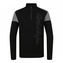 까스텔바작 BGAFSW003BK 남성 골조직 포인트 반집업 니트