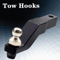 트레일러 견인장치 견인고리 금속 테일 견인 후크 with ball head screw, 1개