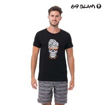 69슬램 선셋 그린블랙 디앤에이 남녀공용 반팔티셔츠상의 MTSSGR-BK