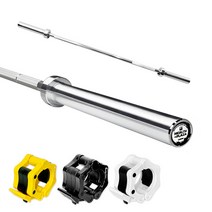 헬스프라자 중량봉 1500mm(12kg) 역기봉+락조마구리, 1500.1개, 락조마구리 옐로우+중량원판 2.5kgX2