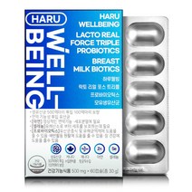 하루웰빙 락토 리얼 포스 트리플 프로바이오틱스 500mg x 60캡슐, 60정, 1개
