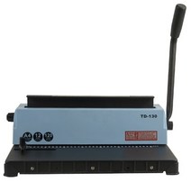 열 코일링 제본기 바인딩 머신 가정용 학원 엄마표 레이슨 td-130 a4 와이어 북 34홀 3:1 최대 펀치 12 제본 120매 휴대용 사무실 학교 비즈니스용, 푸른