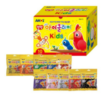 아모스 탱탱 아이클레이 키즈 50g 10색 세트, 혼합색상, 11세트