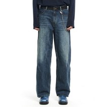 메종미네드 WAIST GAP CRACK LAZER WIDE 데님 팬츠 바지 INDIGO