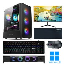 포유컴퓨터 모니터 풀세트 게이밍 조립 컴퓨터 PC 본체 최신 고사양 윈도우 롤 배그, 03번_에디션, 01. 24인치
