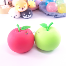 (2색세트) 애플말랑이 사과 말랑이 말랑이모음 슬라임 만두말랑이 과일말랑이 푸쉬팝 팝잇