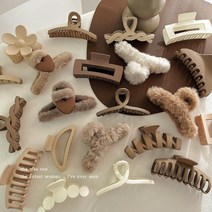 단발묶기 보브단발 붙임머리스타일링 머리 장식 세트 여성 패션 발톱 클립 커피 블랙 아크릴 큰 머리핀 헤어 악세서리 어, [53] 5조각,피스 53