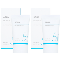 미샤 올 어라운드 세이프 블록 아쿠아 선 50ml x 2개 저분자 히알루론산으로 수분 충전!