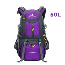 야외 하이킹 배낭 40L50L 60L 대용량 방수 남자 여자 캠핑 여행 승마 스포츠 가방 등산, 퍼플 50L, 50  70L